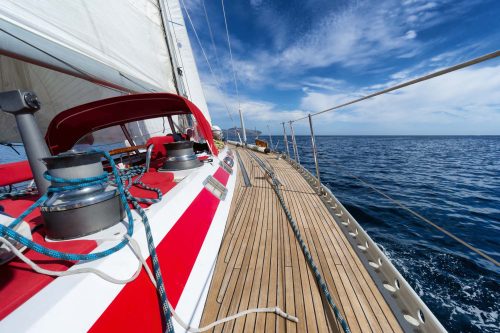 Vlies Fotótapéta - Yacht sailing - 375x250 cm