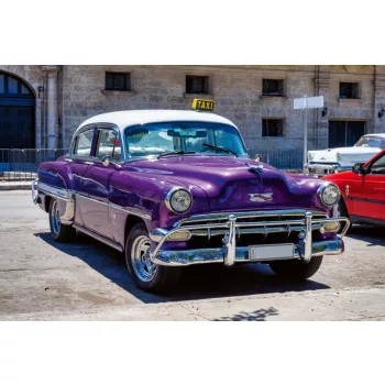 Vlies Fotótapéta - Car on Havana street - 375x250 cm