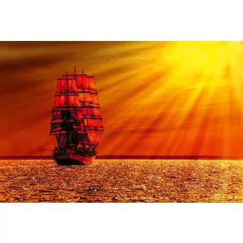 Vlies Fotótapéta - Sailing ship - 375x250 cm