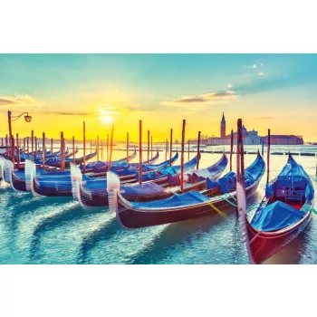 Vlies Fotótapéta - Gondolas in Venice - 375x250 cm