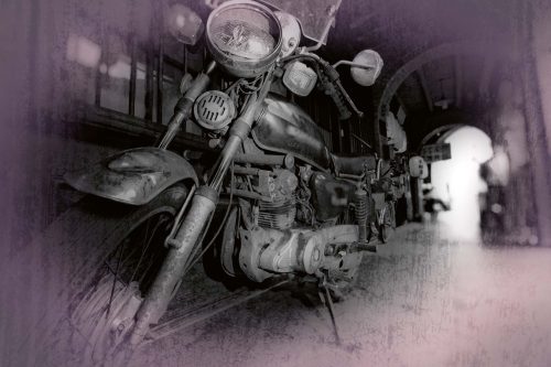 Vlies Fotótapéta - Old motorcycle - 375x250 cm