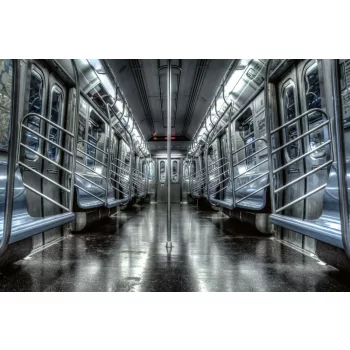 Vlies Fotótapéta - Empty subway cart - 375x250 cm
