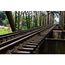 Vlies Fotótapéta - Metal railway bridge - 375x250 cm