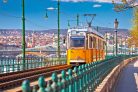 HISTORIC YELLOW TRAMWAY fotótapéta, poszter, vlies alapanyag, 375x250 cm