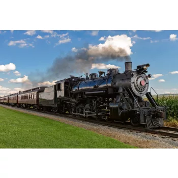 Vlies Fotótapéta - Historic steam train - 375x250 cm