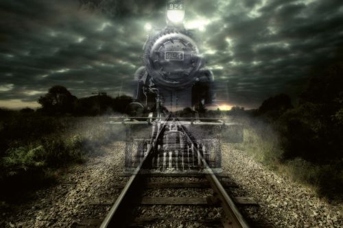 Vlies Fotótapéta - Ghost train - 375x250 cm