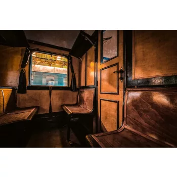Vlies Fotótapéta - Train interior - 375x250 cm