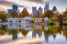 Vlies Fotótapéta - Atlanta Skyline - 375x250 cm