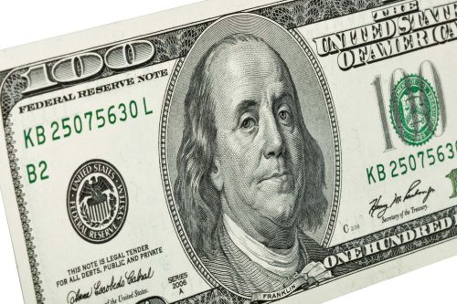Vlies Fotótapéta - Benjamin Franklin on a Banknote - 375x250 cm