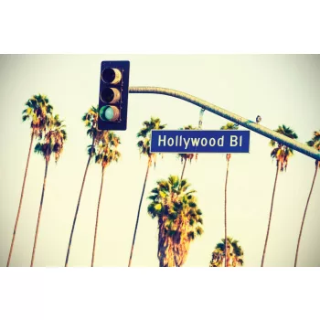 Vlies Fotótapéta - Hollywood Boulevard Sign - 375x250 cm