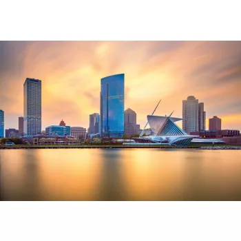 Vlies Fotótapéta - Milwaukee Downtown - 375x250 cm