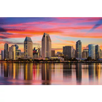 Vlies Fotótapéta - San Diego Downtown - 375x250 cm