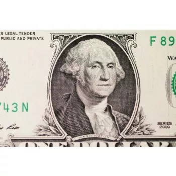   Vlies Fotótapéta - Washington Portrait on Dollar - 375x250 cm