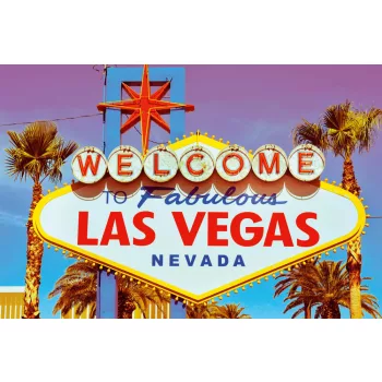 Vlies Fotótapéta - Welcome to Las Vegas Sign - 375x250 cm