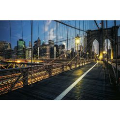 Vlies Fotótapéta - Brooklyn Brigde at Night - 375x250 cm