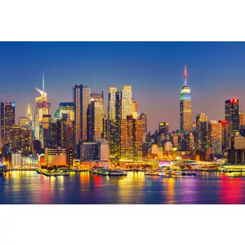Vlies Fotótapéta - Manhattan at Night - 375x250 cm