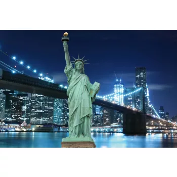 Vlies Fotótapéta - New York at Night - 375x250 cm