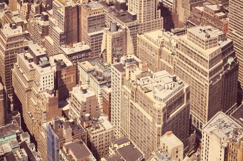 Vlies Fotótapéta - Residental Buildings in New York - 375x250 cm