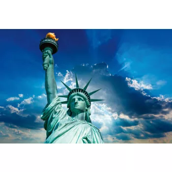 Vlies Fotótapéta - Statue of Liberty and Sky - 375x250 cm