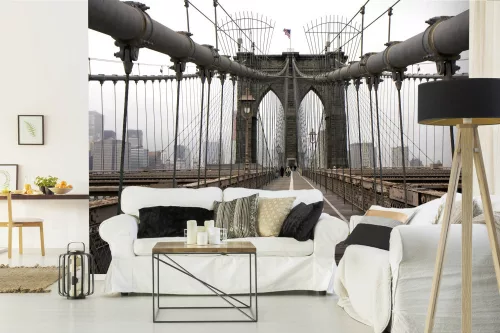 Vlies Fotótapéta - View of the Brooklyn Bridge - 375x250 cm