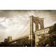 Vlies Fotótapéta - Vintage Style Brooklyn Bridge - 375x250 cm