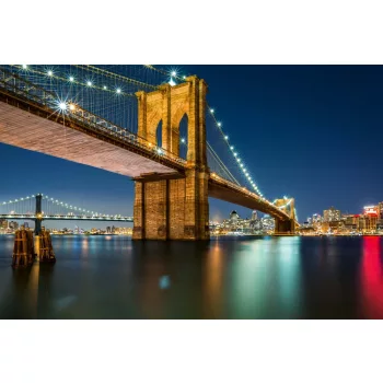   Vlies Fotótapéta - Brooklyn Bridge from Manhattan - 375x250 cm