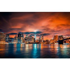 Vlies Fotótapéta - New York City as Sunset - 375x250 cm