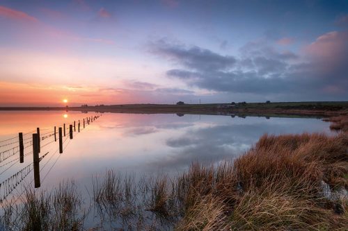 Vlies Fotótapéta - Sunset in Cornwall - 375x250 cm