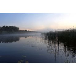 Vlies Fotótapéta - River in the predawn fog - 375x250 cm