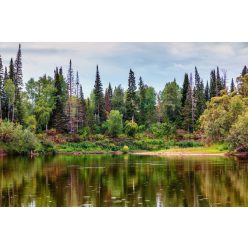 Vlies Fotótapéta - Landscape with the river - 375x250 cm