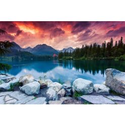 Vlies Fotótapéta - High Tatra mountain lake - 375x250 cm