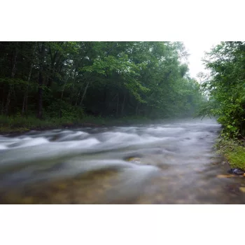 Vlies Fotótapéta - River in the haze - 375x250 cm