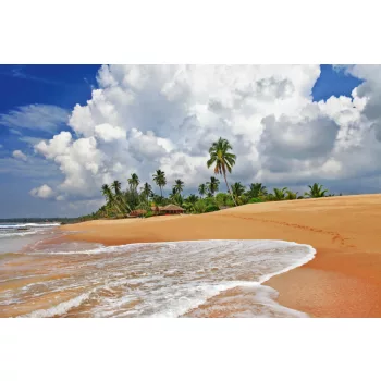 Vlies Fotótapéta - Wild beach Sri Lanka - 375x250 cm