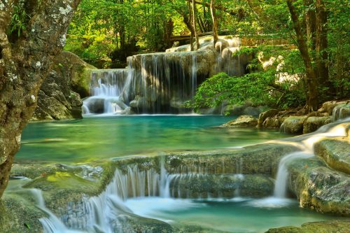 Vlies Fotótapéta - Waterfall in Thailand II - 375x250 cm