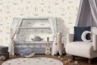 Szürkésbézs bálnás és hőlégballonos gyerektapéta - Ugepa Sweet Dreams N06207