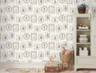 Képkeretes erdei állatkák gyerektapéta pasztell – Ugepa Sweet Dreams N06707