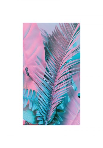 Tapéta pálmafa levelek érdekes színekben - 150x270 - cm
