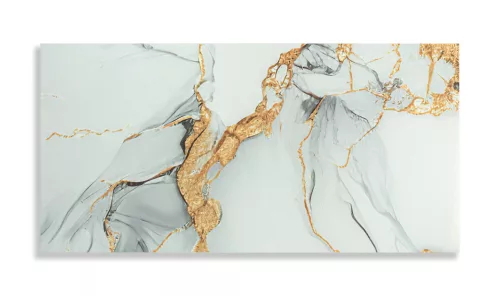 Öntapadós PVC csempepanel, 4db-os csomag, világos-sárgásbarna márvány, 30 x 60 cm