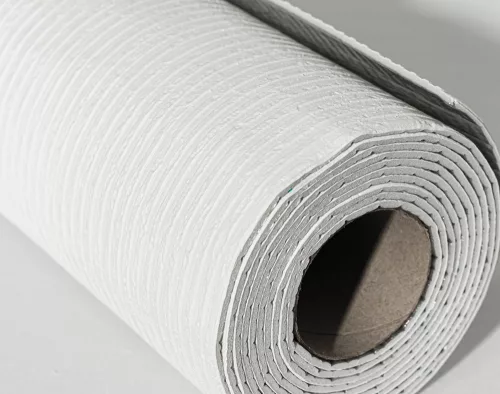 Öntapadós PVC tapéta, 280 x 60 cm, Törtfehér lineáris barázdák