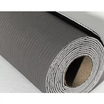   Öntapadós PVC tapéta, 280 x 60 cm, Sötétszürke lineáris barázdák