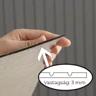 Öntapadós PVC dekorpanel, 4db-os csomag, sötét szürke lambéria minta, 30 x 60 cm