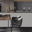 Öntapadós PVC dekorpanel, 4db-os csomag, sötét szürke lambéria minta, 30 x 60 cm