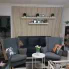 Gyors felújítás - Öntapadós PVC panel, Világos barna lambéria minta