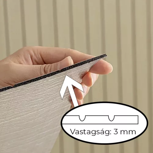 Öntapadós PVC panel, 280 x 60 cm, Világos barna lambéria minta