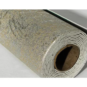  Öntapadós PVC tapéta, 280 x 60 cm, Glamour - Fehérarany örvény mintás