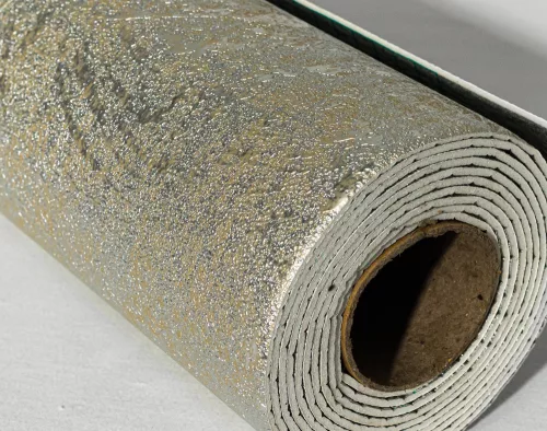 Öntapadós PVC tapéta, 280 x 60 cm, Glamour - Fehérarany örvény mintás