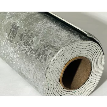   Öntapadós PVC tapéta, 280 x 60 cm, Glamour - Ezüst kéreg mintás