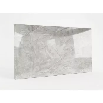   Öntapadós PVC csempepanel, Nagy méretű 60x100 cm, Fényes szürke márvány