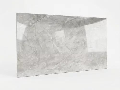 Öntapadós PVC csempepanel, Nagy méretű 60x100 cm, Fényes szürke márvány