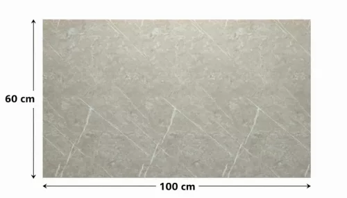 Öntapadós PVC csempepanel, Nagy méretű 60x100 cm, MATT drappos-szürke márvány